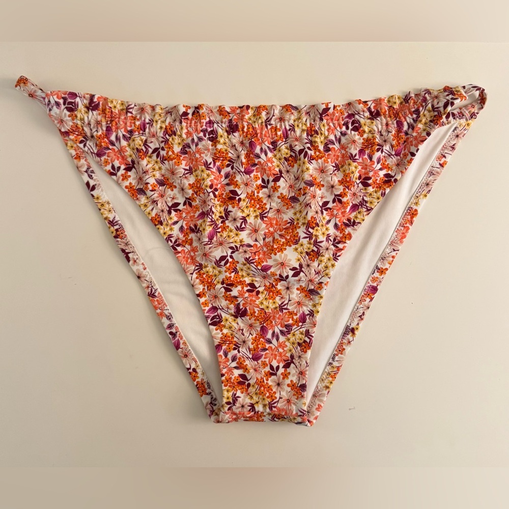 Adjustable Floral Bikini Bottoms
